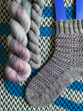 CITY PIGEON with Slate * Broadway Sparkle Sock Set * -- full-size skein with mini-skein -- ready to ship yarn