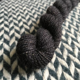 Night Smoke -- mini-skein -- Broadway sparkle sock yarn-- ready to ship
