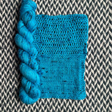 OCEAN FLOWER -- Half-Skein -- Broadway sparkle sock yarn -- ready to ship