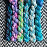 Glowing Ghosts *6 Mini-Skein Set* -- Kew Gardens DK yarn -- ready to ship