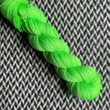 HIGHLIGHTER GREEN -- Broadway sparkle sock yarn -- ready to ship