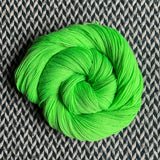 HIGHLIGHTER GREEN -- Broadway sparkle sock yarn -- ready to ship
