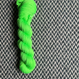 HIGHLIGHTER GREEN -- Times Square sock yarn -- ready to ship