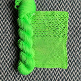 HIGHLIGHTER GREEN -- Times Square sock yarn -- ready to ship