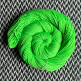 HIGHLIGHTER GREEN -- Times Square sock yarn -- ready to ship