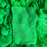 HIGHLIGHTER GREEN -- dyed to order -- choose your yarn base