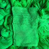HIGHLIGHTER GREEN -- Broadway sparkle sock yarn -- ready to ship