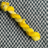 Banana Taffy -- mini-skein -- Broadway sparkle sock yarn-- ready to ship