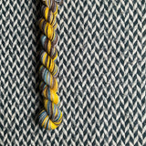 Tiger's Eye Shark -- mini-skein -- Broadway sparkle sock yarn-- ready to ship