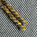 Tiger's Eye Shark -- mini-skein -- Broadway sparkle sock yarn-- ready to ship