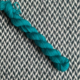 Teal Owl -- mini-skein -- Times Square sock yarn -- ready to ship