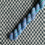 Ice Ice Io -- mini-skein -- Times Square sock yarn -- ready to ship