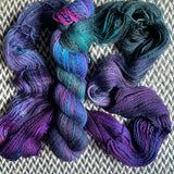 MOONLIT MERMAID -- Wave Hill zebra fingering yarn -- ready to ship