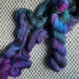 MOONLIT MERMAID -- Wave Hill zebra fingering yarn -- ready to ship