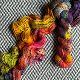 COMMUNITY GARDEN -- Wave Hill zebra fingering yarn -- ready to ship