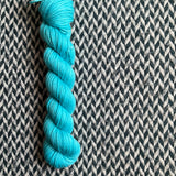 HIGHLIGHTER BLUE -- Half-Skein -- Greenwich Village DK yarn --ready to ship
