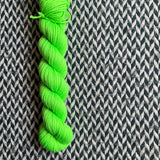 HIGHLIGHTER GREEN -- Half-Skein -- Greenwich Village DK yarn --ready to ship