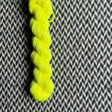 HIGHLIGHTER YELLOW -- Half-Skein -- Greenwich Village DK yarn --ready to ship