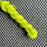 HIGHLIGHTER YELLOW -- Half-Skein -- Greenwich Village DK yarn --ready to ship