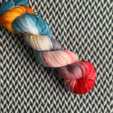 MYSTERIES OF THE NEEDLE'S EYE -- Harlem sock Full Skein -- ready to ship yarn