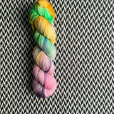 CYCLONES OF COLOR -- Harlem sock Full Skein -- ready to ship yarn