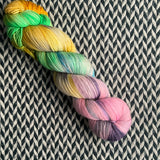 CYCLONES OF COLOR -- Harlem sock Full Skein -- ready to ship yarn