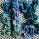 WATER LILIES -- Wave Hill zebra fingering yarn -- ready to ship