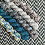 Antarctica *5 Mini-Skein Set* -- Harlem sock yarn -- ready to ship