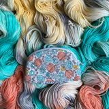 SPRINGTIME SYMPHONY -- small notion pouch with zipper -- ready to ship