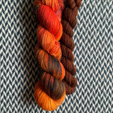 BONFIRE with Boardwalk * Broadway Sparkle Sock Set * -- full-size skein with mini-skein -- ready to ship yarn