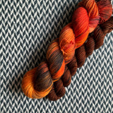 BONFIRE with Boardwalk * Broadway Sparkle Sock Set * -- full-size skein with mini-skein -- ready to ship yarn