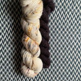 PAWSOME and Espresso * Broadway Sparkle Sock Set * -- full-size skein with mini-skein -- ready to ship yarn