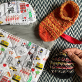 IN TRANSIT -- small notions pouch with zipper -- ready to ship