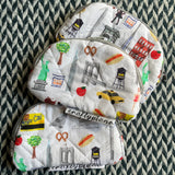 IN TRANSIT -- small notions pouch with zipper -- ready to ship