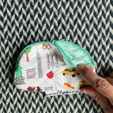 IN TRANSIT -- small notions pouch with zipper -- ready to ship