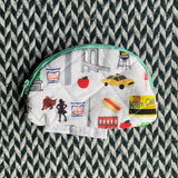 IN TRANSIT -- small notions pouch with zipper -- ready to ship