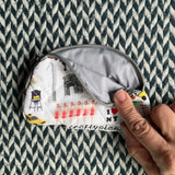 IN TRANSIT -- small notions pouch with zipper -- ready to ship