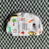 IN TRANSIT -- small notions pouch with zipper -- ready to ship