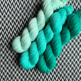 ICEBERG TRIO *3 Half-Skein Set*-- Times Square sock yarn --ready to ship