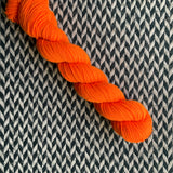 HIGHLIGHTER ORANGE -- Half-Skein -- Harlem sock yarn -- ready to ship
