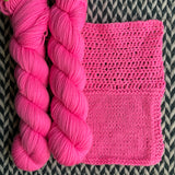HIGHLIGHTER PINK -- Half-Skein -- Harlem sock yarn -- ready to ship