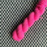 HIGHLIGHTER PINK -- Half-Skein -- Harlem sock yarn -- ready to ship