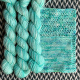 Sea Glass -- mini-skein -- Broadway sparkle sock yarn-- ready to ship