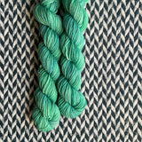 Shamrock Shake -- mini-skein -- Broadway sparkle sock yarn-- ready to ship