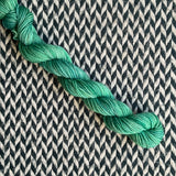 Shamrock Shake -- mini-skein -- Broadway sparkle sock yarn-- ready to ship