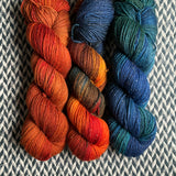 ANNIVERSARY TRIO *3 Skein Set* -- Tribeca sparkle DK yarn -- ready to ship