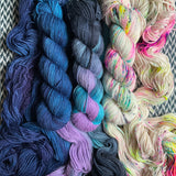 HOPPING TRIO *3 Skein Set* -- Tribeca sparkle DK yarn -- ready to ship