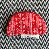 NAUTICAL RED -- small notion pouch with zipper -- ready to ship