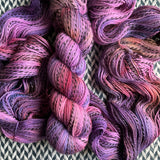 CONE FLOWER -- Wave Hill zebra fingering yarn -- ready to ship