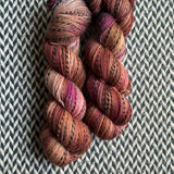 HIKING AT PAINT ROCK -- Wave Hill zebra fingering yarn -- ready to ship